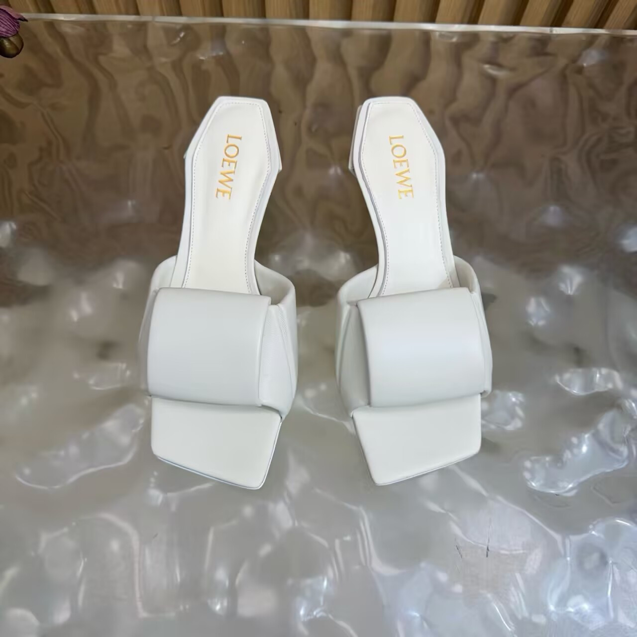 ua L0ew* origami slide 4cm heel