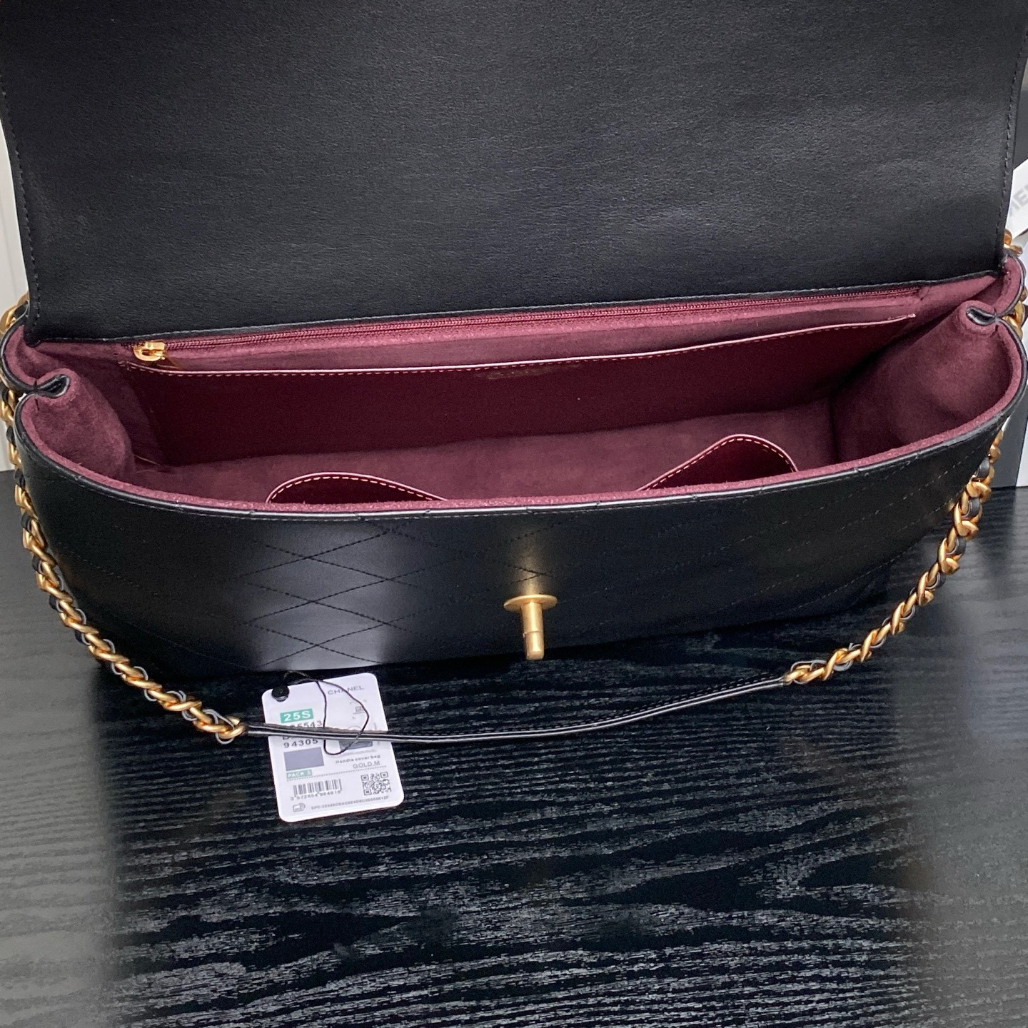 Ch*el maxi flap bag with top handle as5543 26x37x10cm