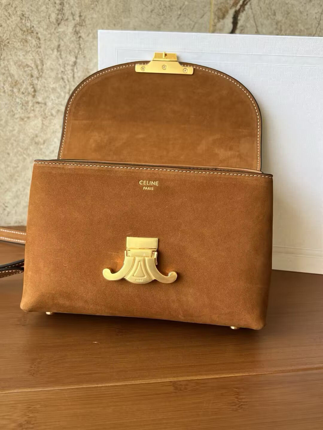 Ce**e teen nino bag in nubuck calfskin 20.5x13x8cm
