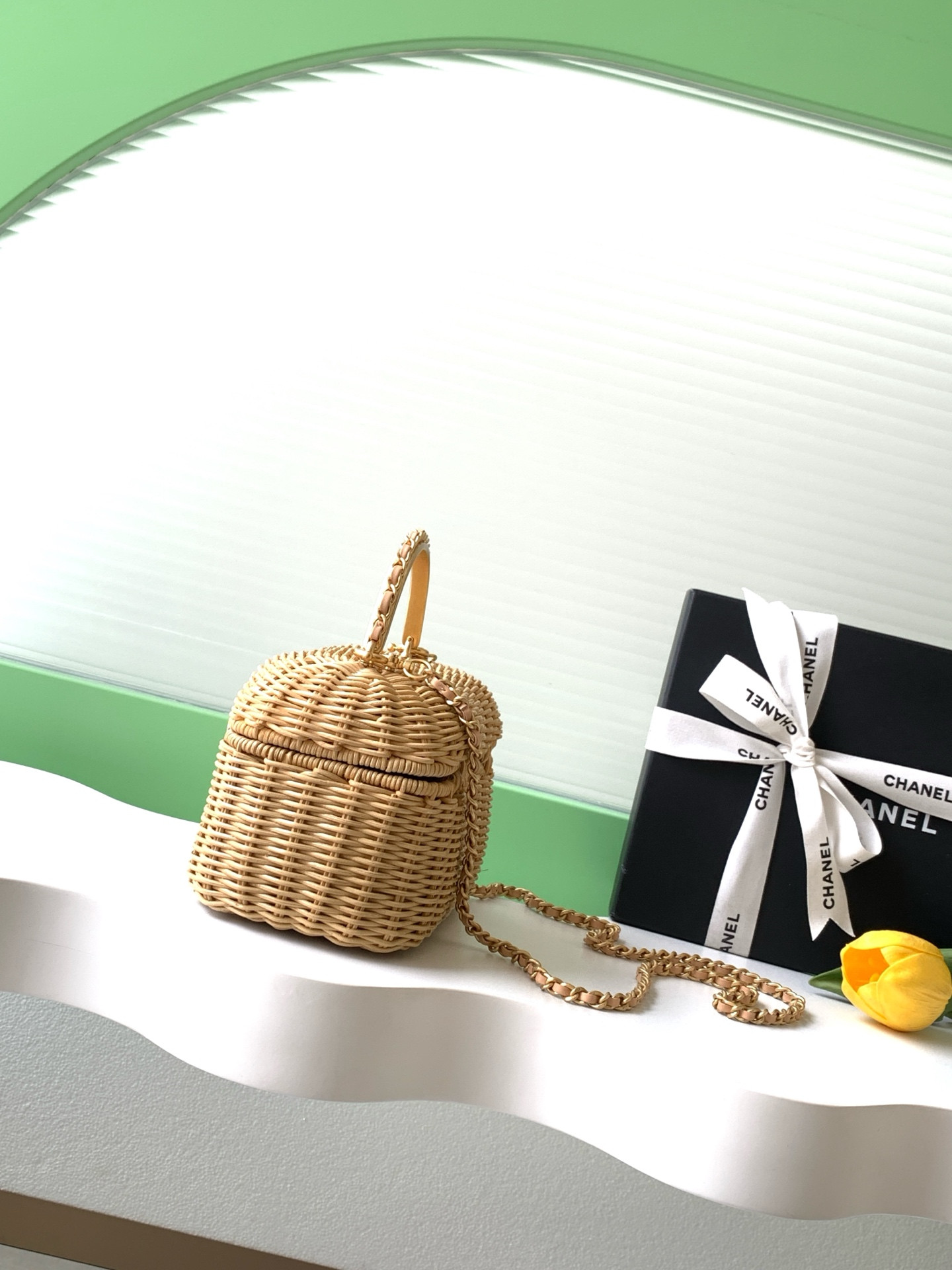 Ch*el vanity case 11.5x19.5x11cm