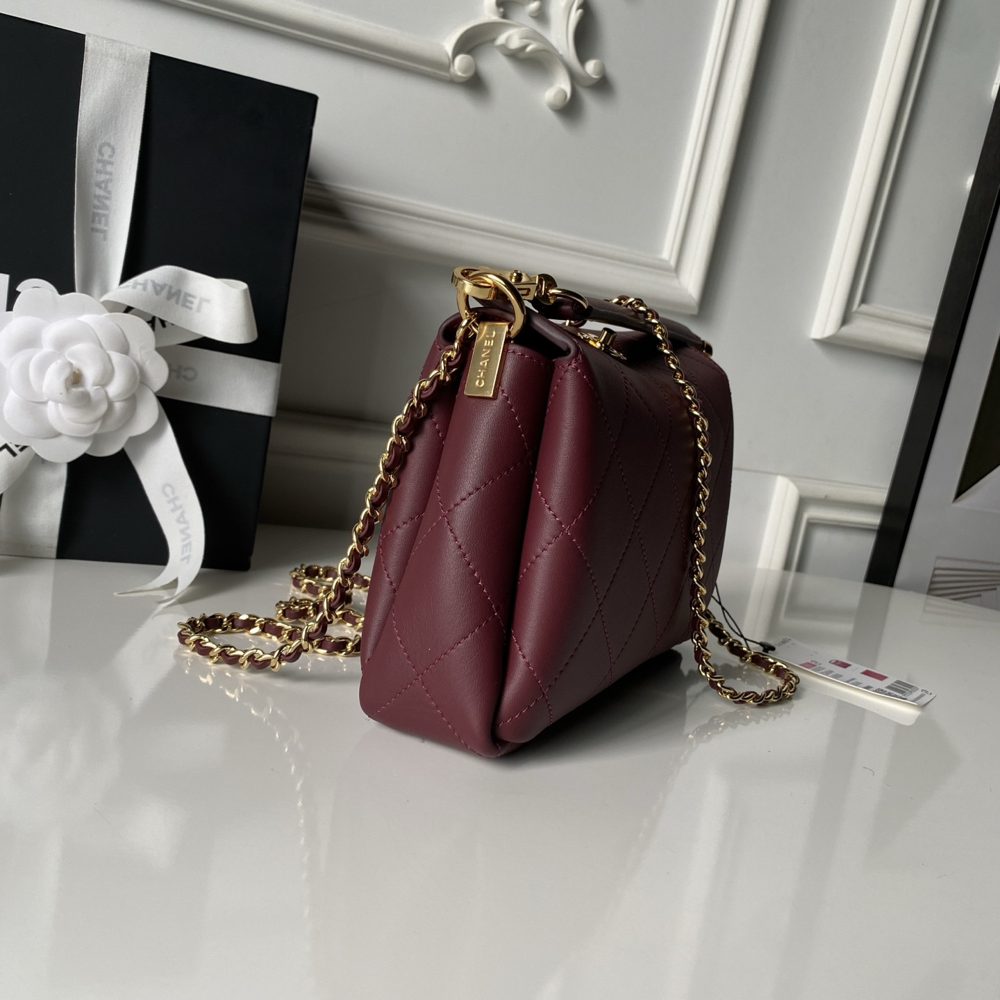 Ch*el hobo bag as6255 16x23x7cm