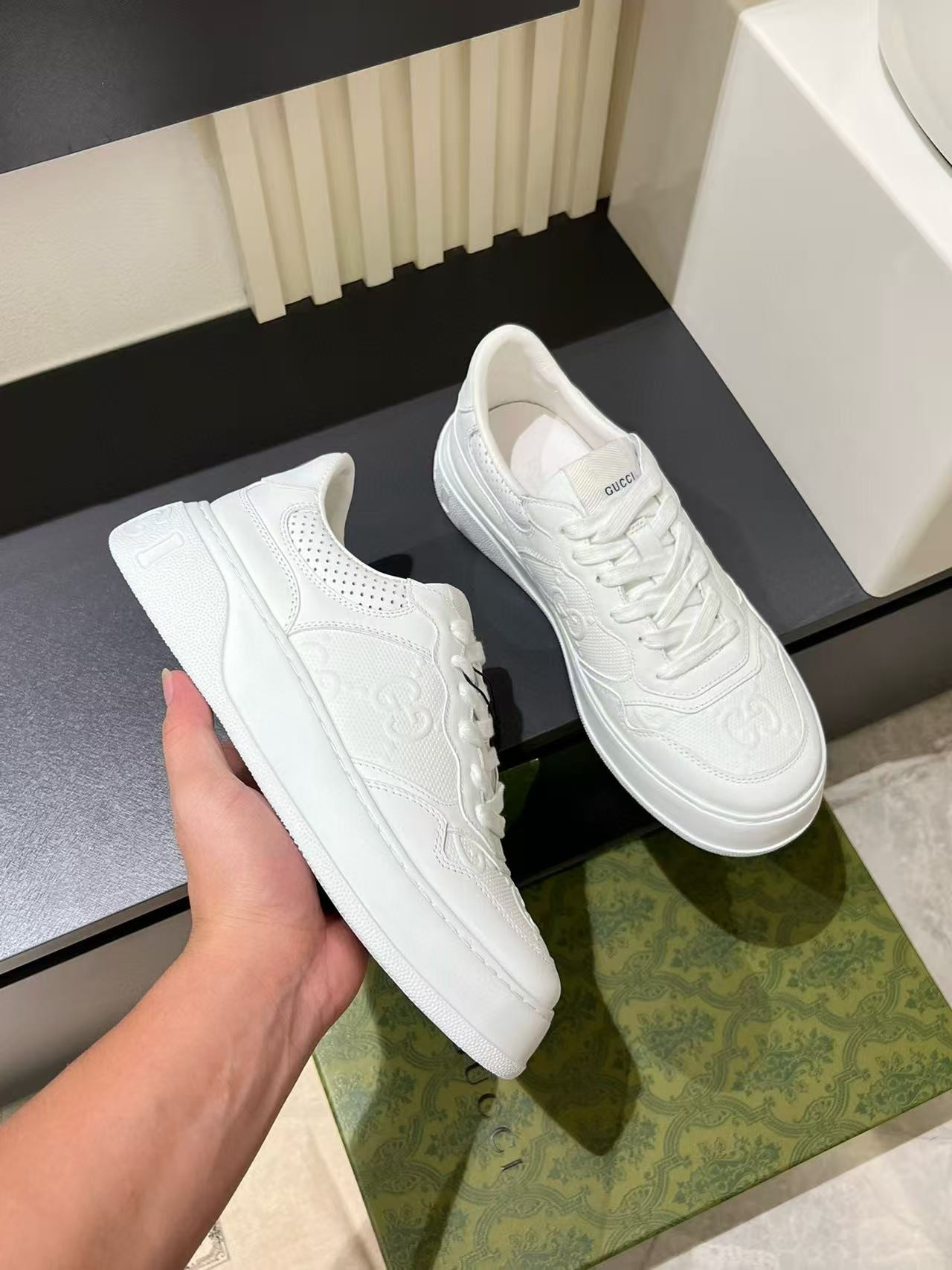 UA G*u*i GG Embossed Sneakers