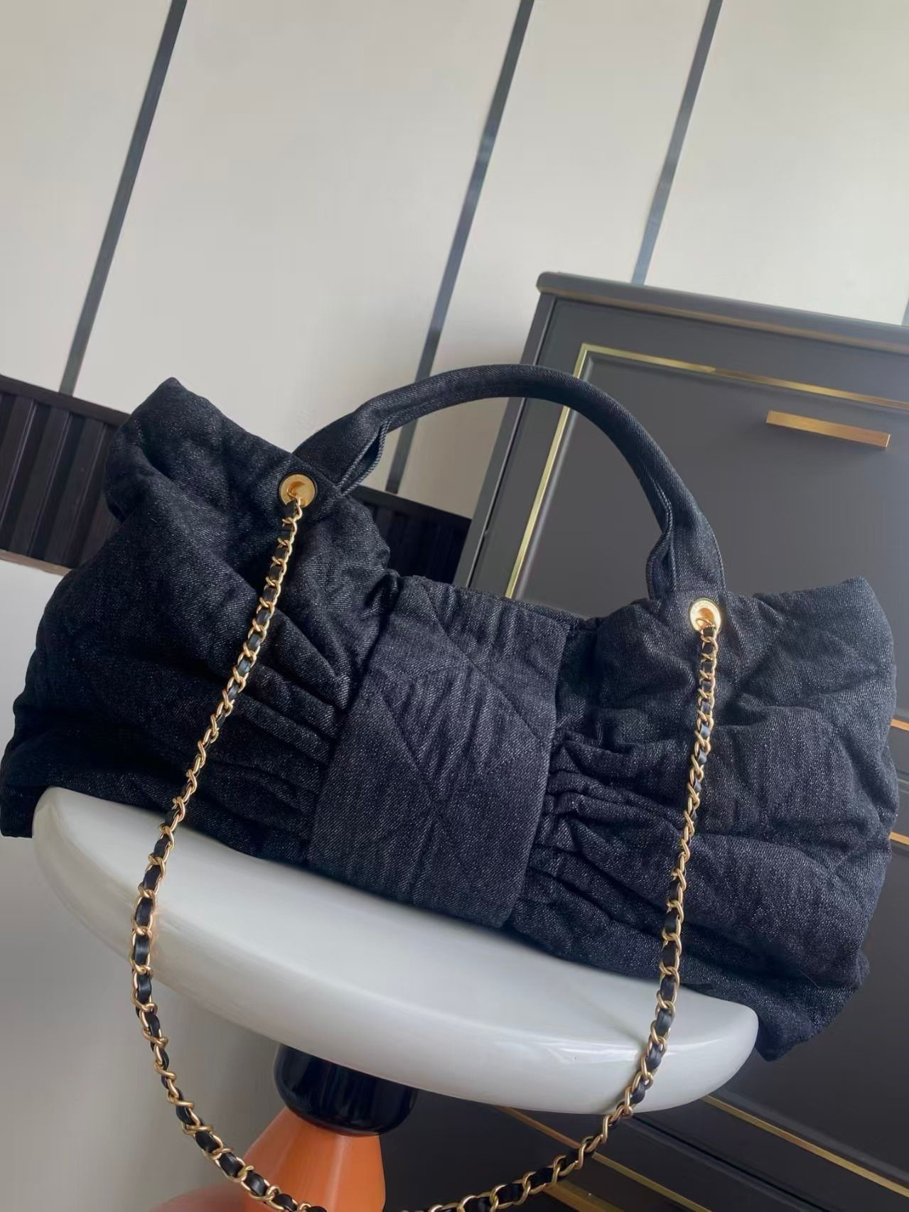 Ch*el maxi bow bag 42x51x5cm
