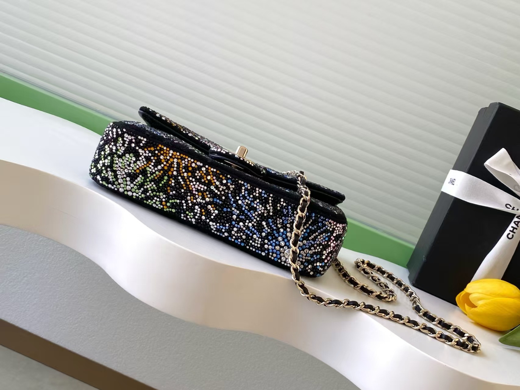 Ch*el evening bag 14x21x8cm