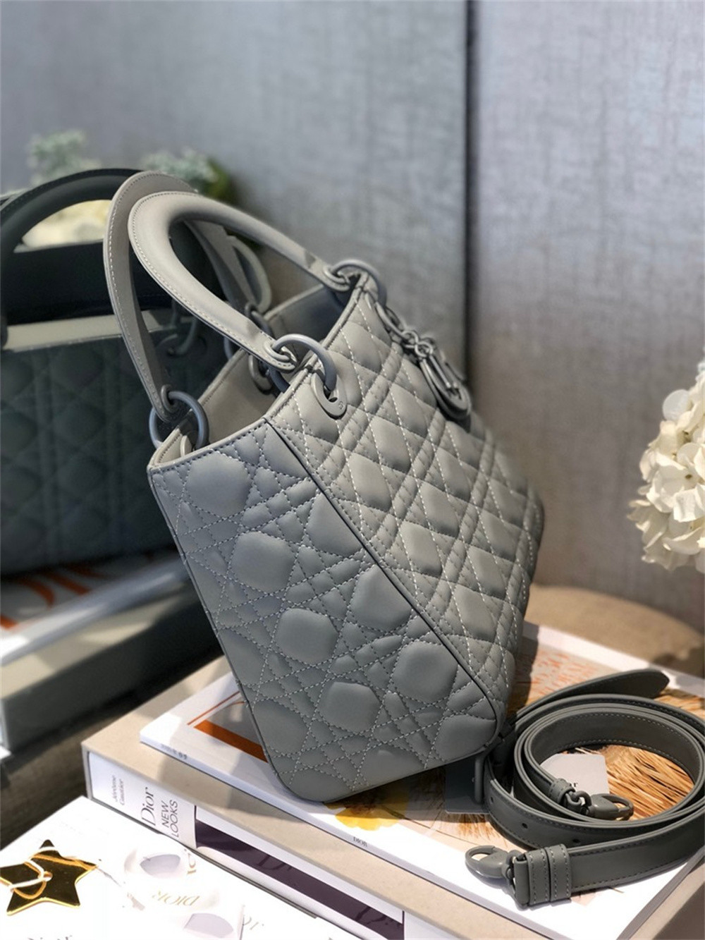 Medium Lady D*0r Bag 9.5 x 8 x 4.5 inches