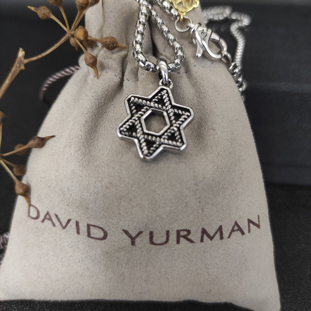 dau1d Yvrm*n star of dau1d necklace(chain length 50+5cm delay chain chain thickness 3mm)