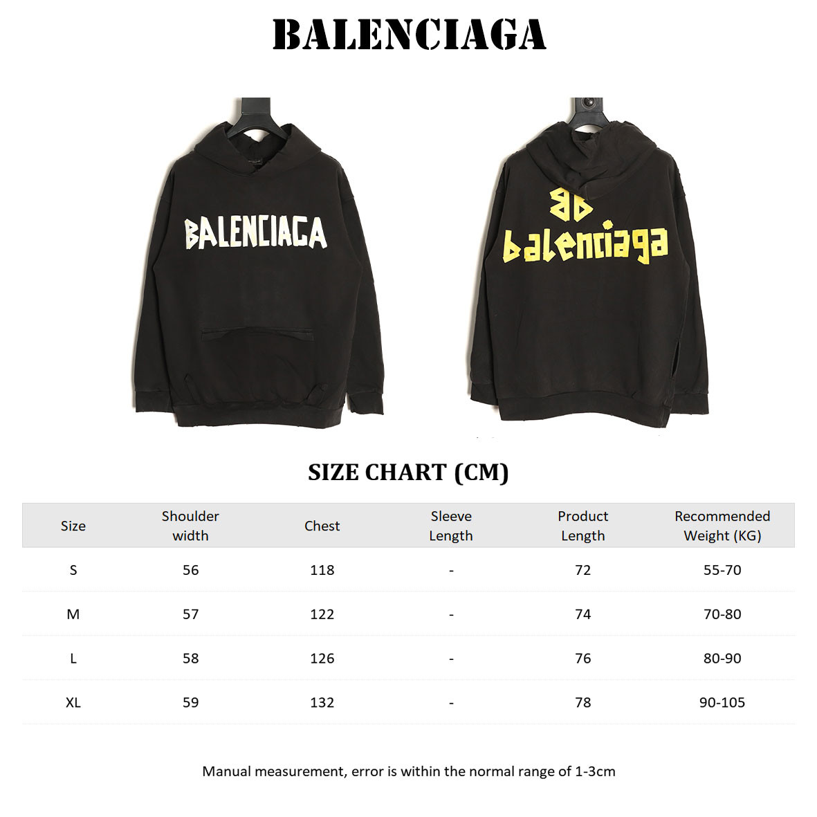 Ba*len*cia*ga blcg 26ss hoodies black