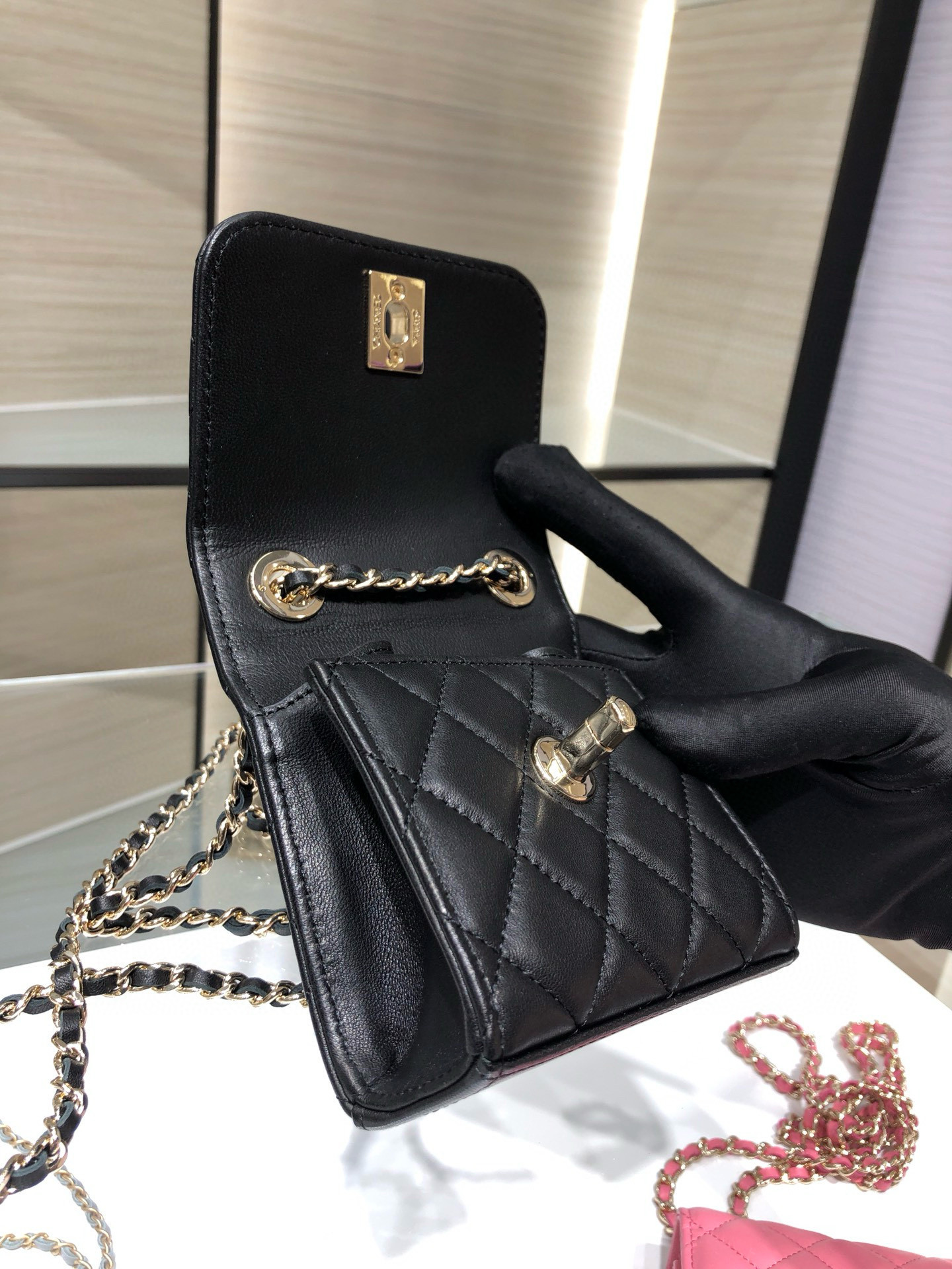 Ch*el mini trendy cc bag 11x11x5cm