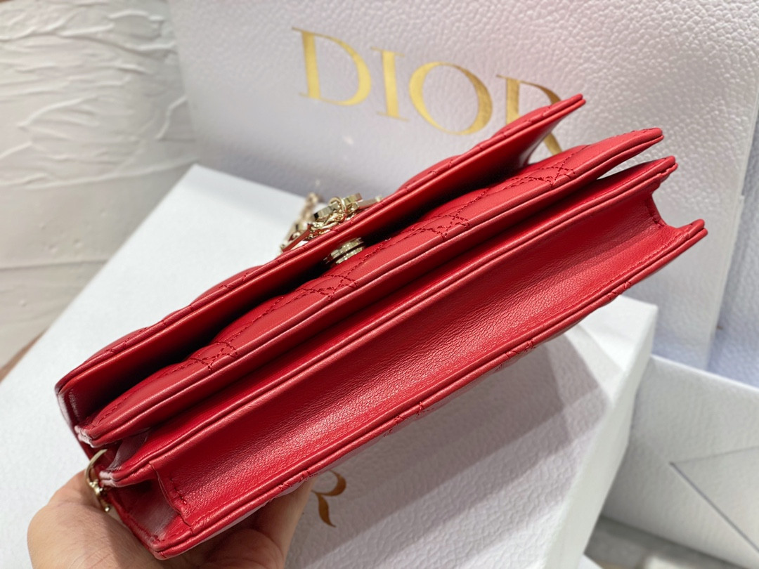 MISS D*0r MINI BAG Crimson Red S0980ONMJ-M57R 21 x 11.5 x 4.5 cm