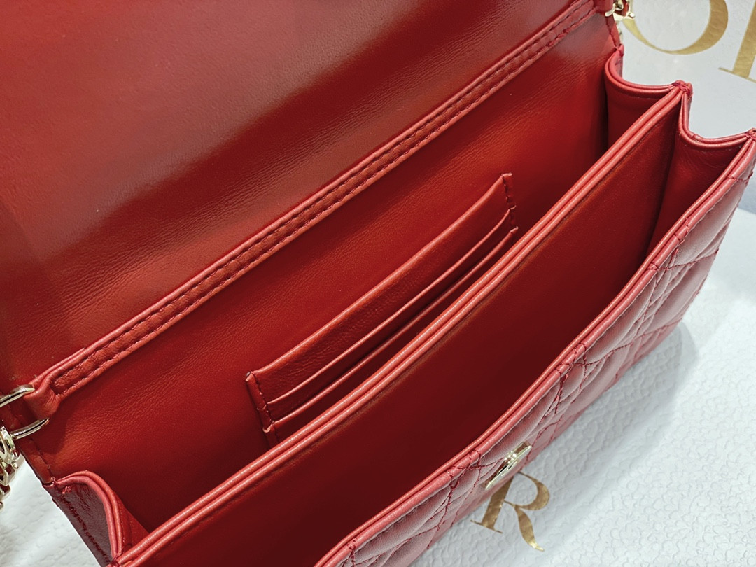 MISS D*0r MINI BAG Crimson Red S0980ONMJ-M57R 21 x 11.5 x 4.5 cm