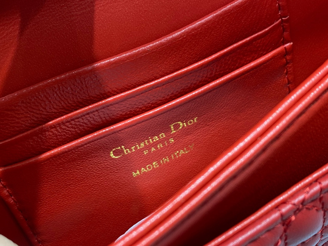 MISS D*0r MINI BAG Crimson Red S0980ONMJ-M57R 21 x 11.5 x 4.5 cm
