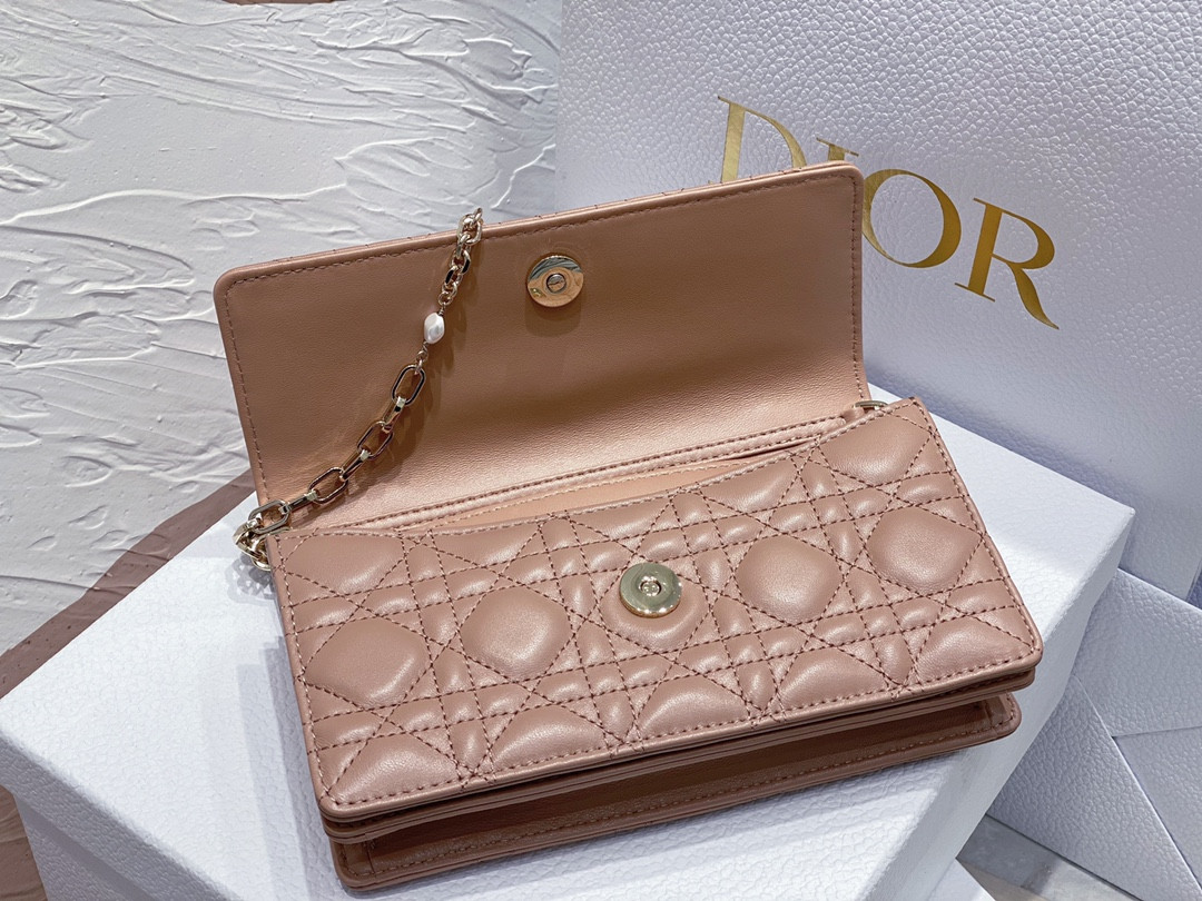 MISS D*0r Mini Handbag Medium Antique Bronze Cannage Woven Pattern S0980ONMJ_M53U 21 x 11.5 x 4.5 cm