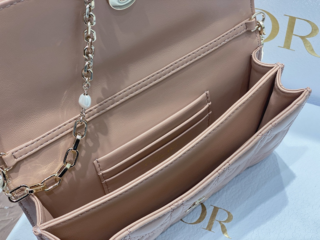 MISS D*0r Mini Handbag Medium Antique Bronze Cannage Woven Pattern S0980ONMJ_M53U 21 x 11.5 x 4.5 cm