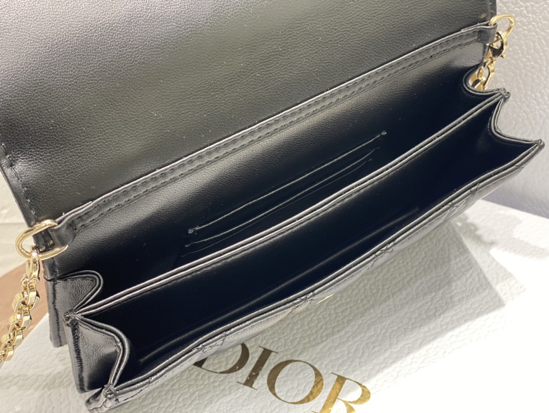 MISS D*0r MINI BAG Black Cannage Lambskin S0980ONMJ_M900 21 x 11.5 x 4.5 cm