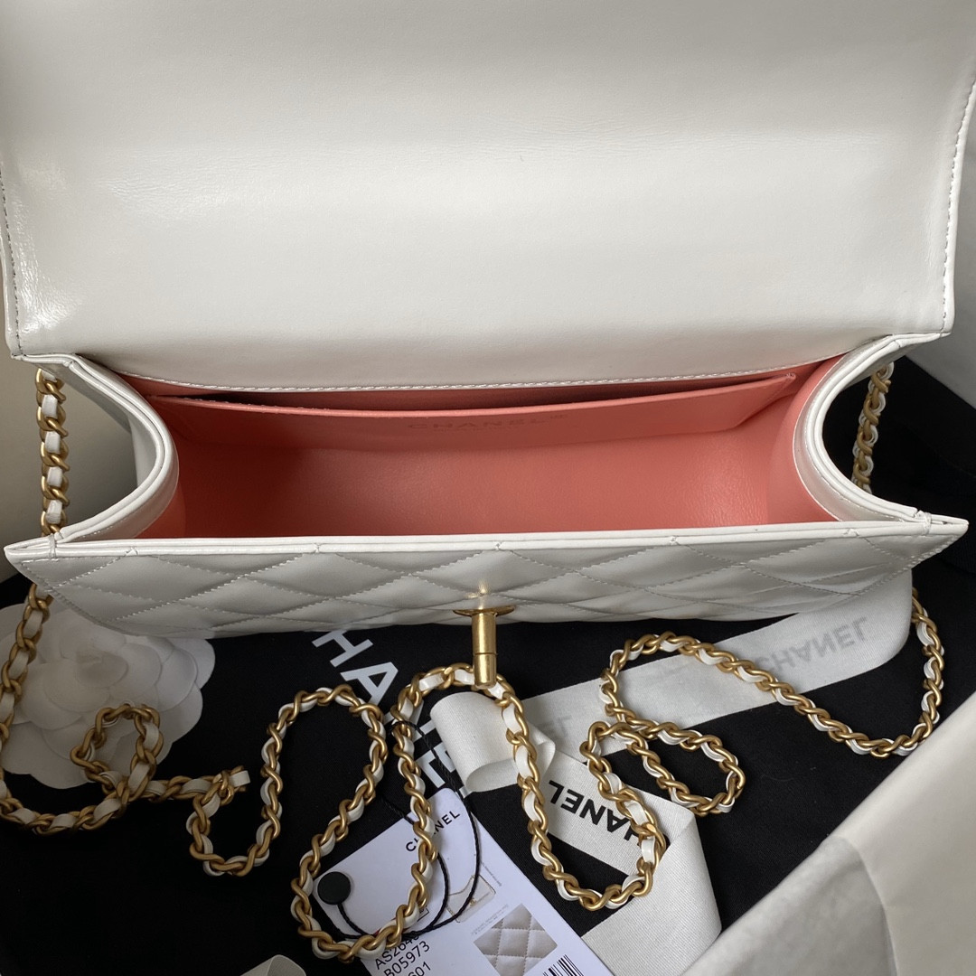 Ch*el Small 24C Flap Bag AS2649 22×14.5×8cm