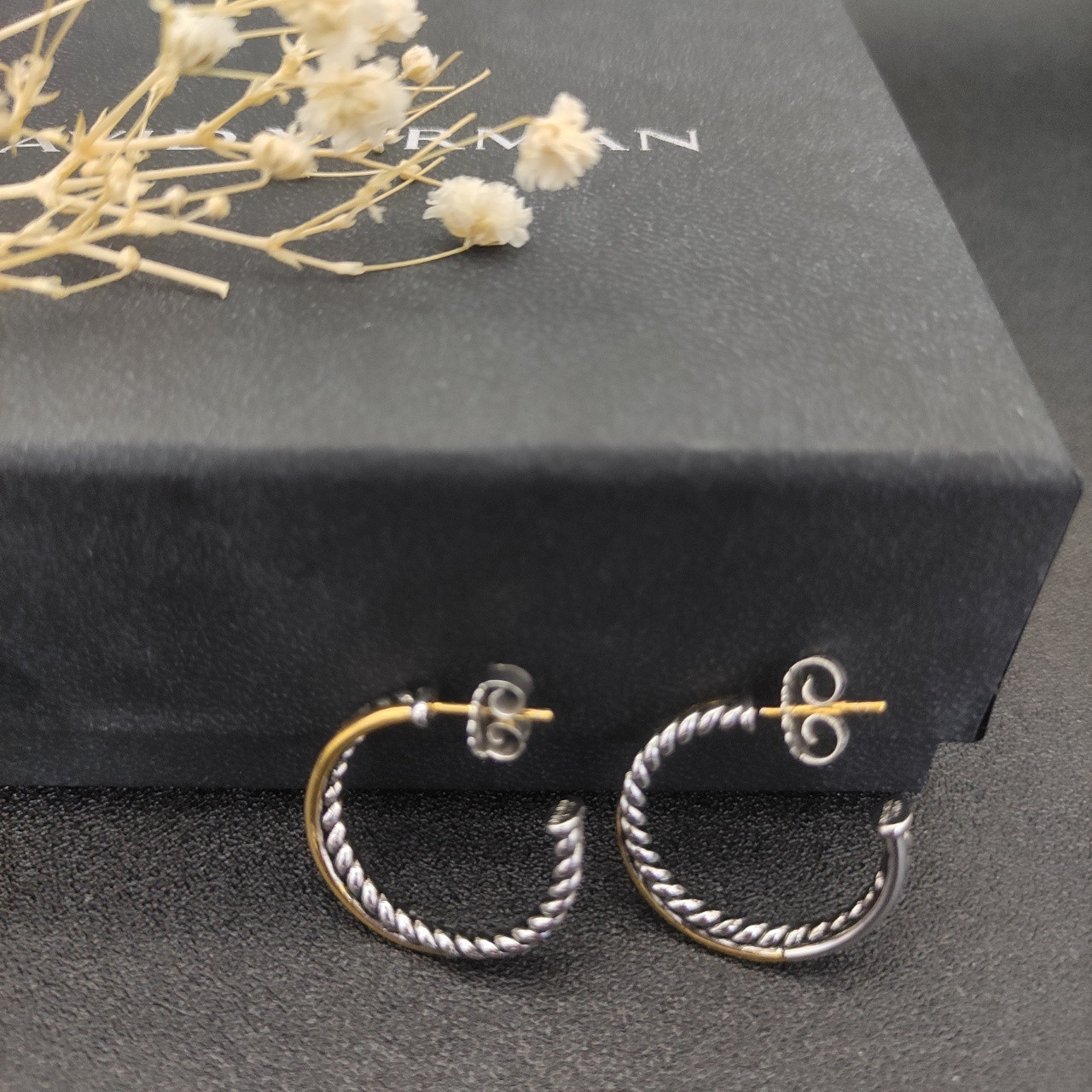 dau1d Yvrm*n lemniscate earrings(inner diameter about 2cm)