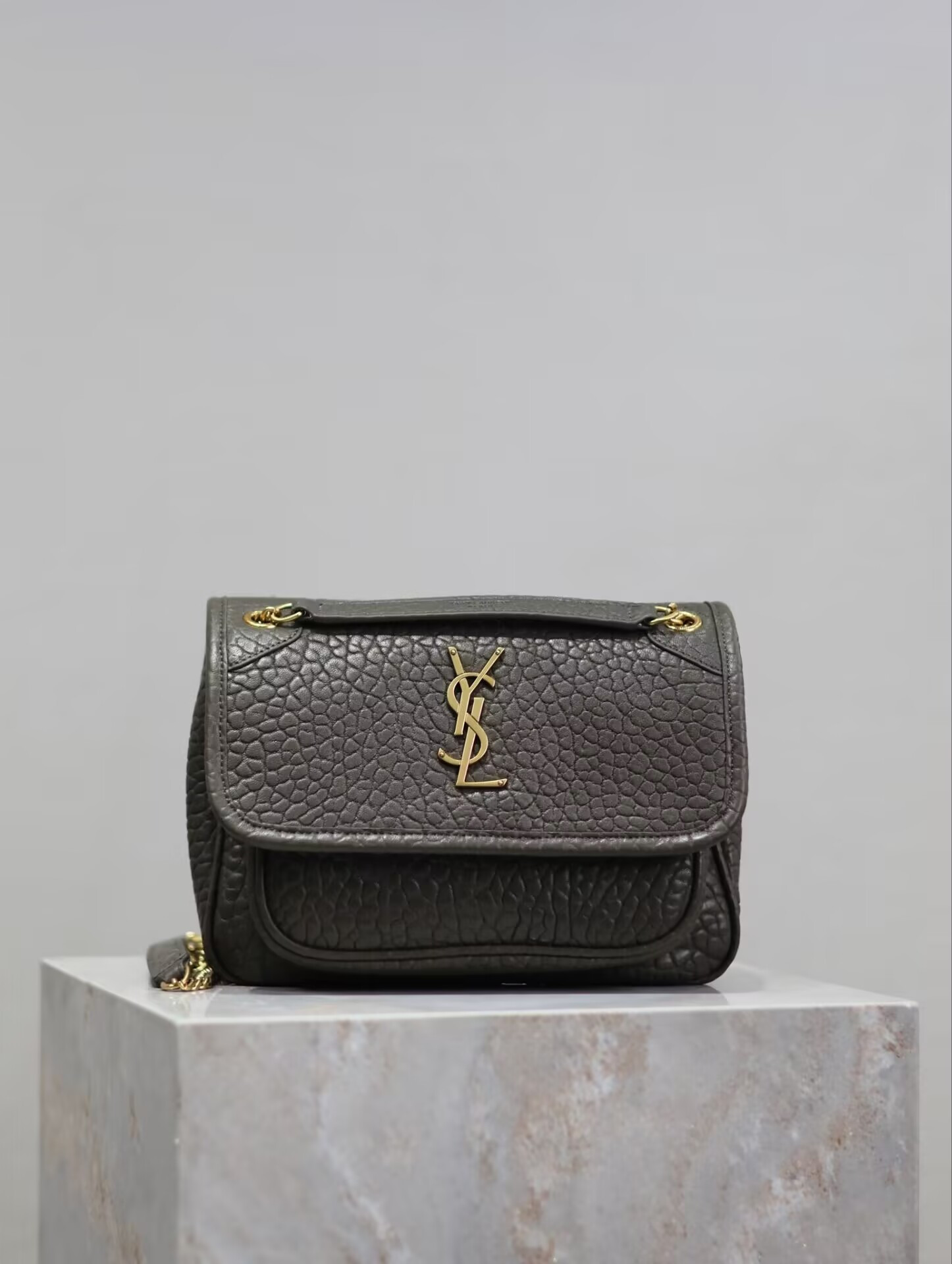 Y*L Niki Mini in grained lambskin 828736 12.5x18x5cm
