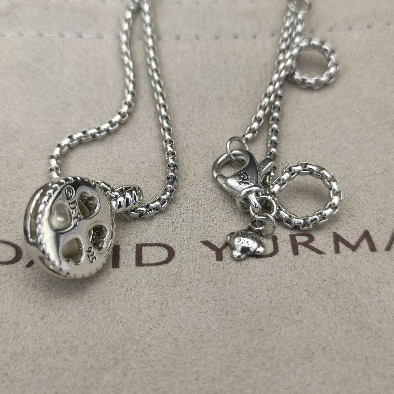dau1d Yvrm*n peal necklace(chain thickness 2mm, length 45+5cm delay chain)