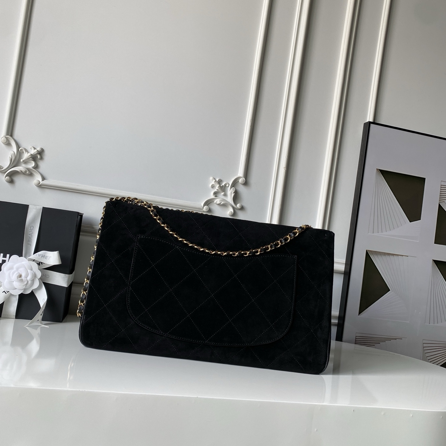 Ch*el souplissimo flap bag as6234 38.5x26x11cm