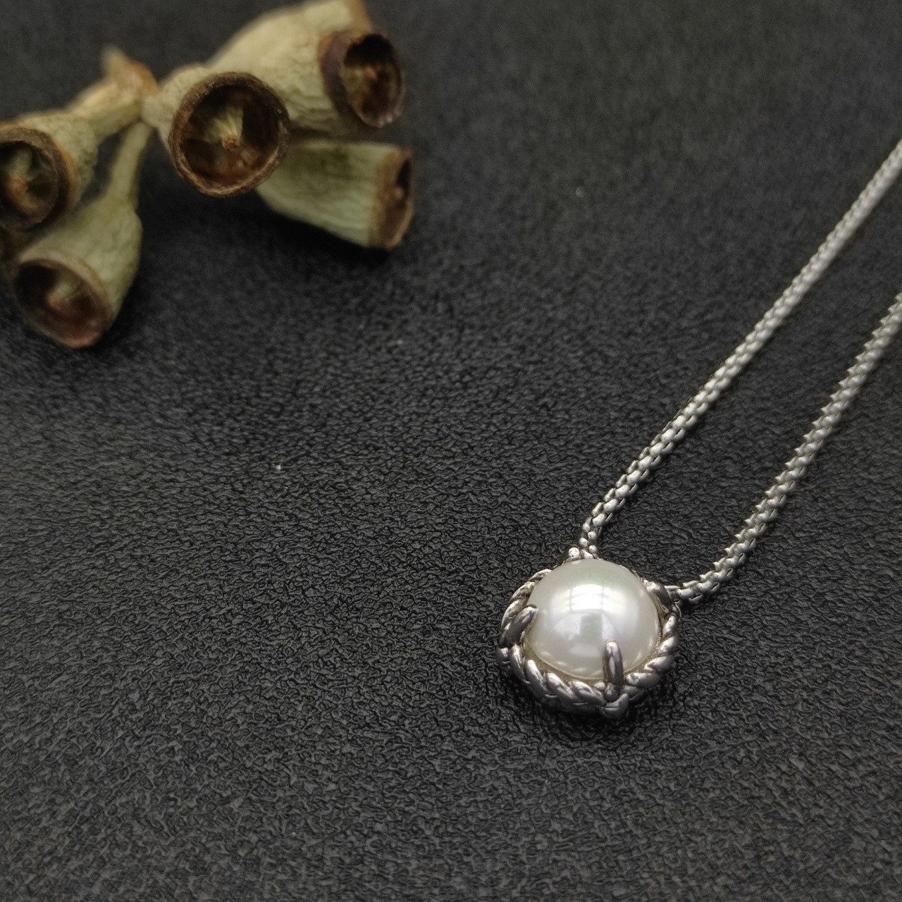 dau1d Yvrm*n four claw gem necklace(main stone 8mm, chain thickness 1.5mm, length 45+5cm delay chain)