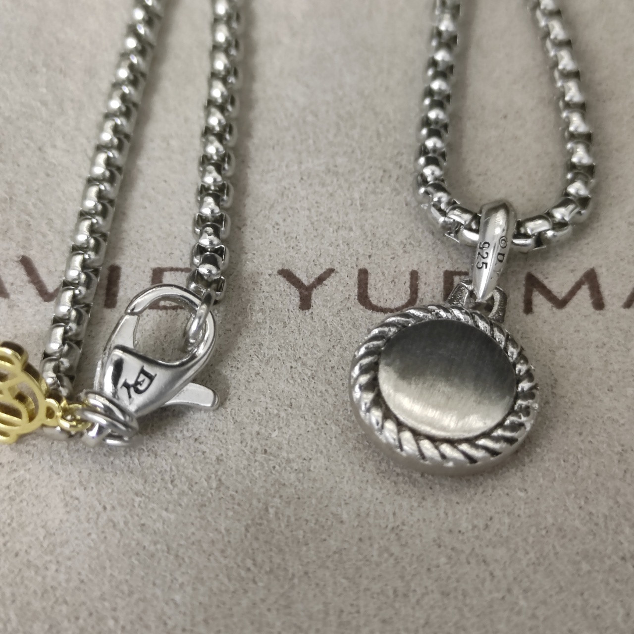 dau1d Yvrm*n evil eye necklace(chain length 50+5cm delay chain chain thickness 3mm)