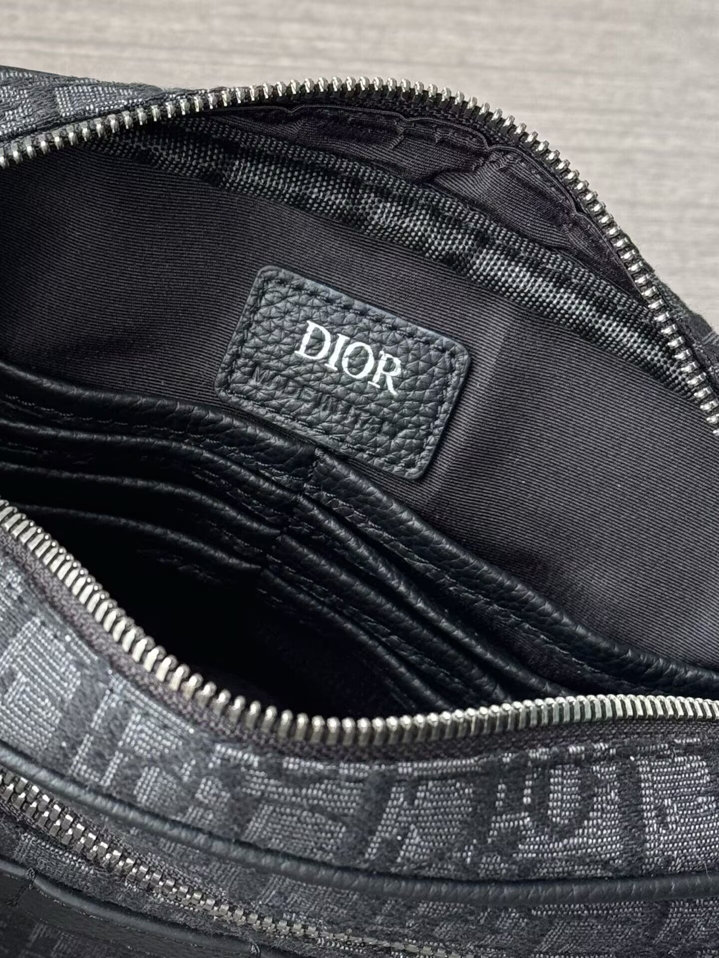 D*0r Safari Bag with Strap Black D*0r Oblique Jacquard 22x15x6cm