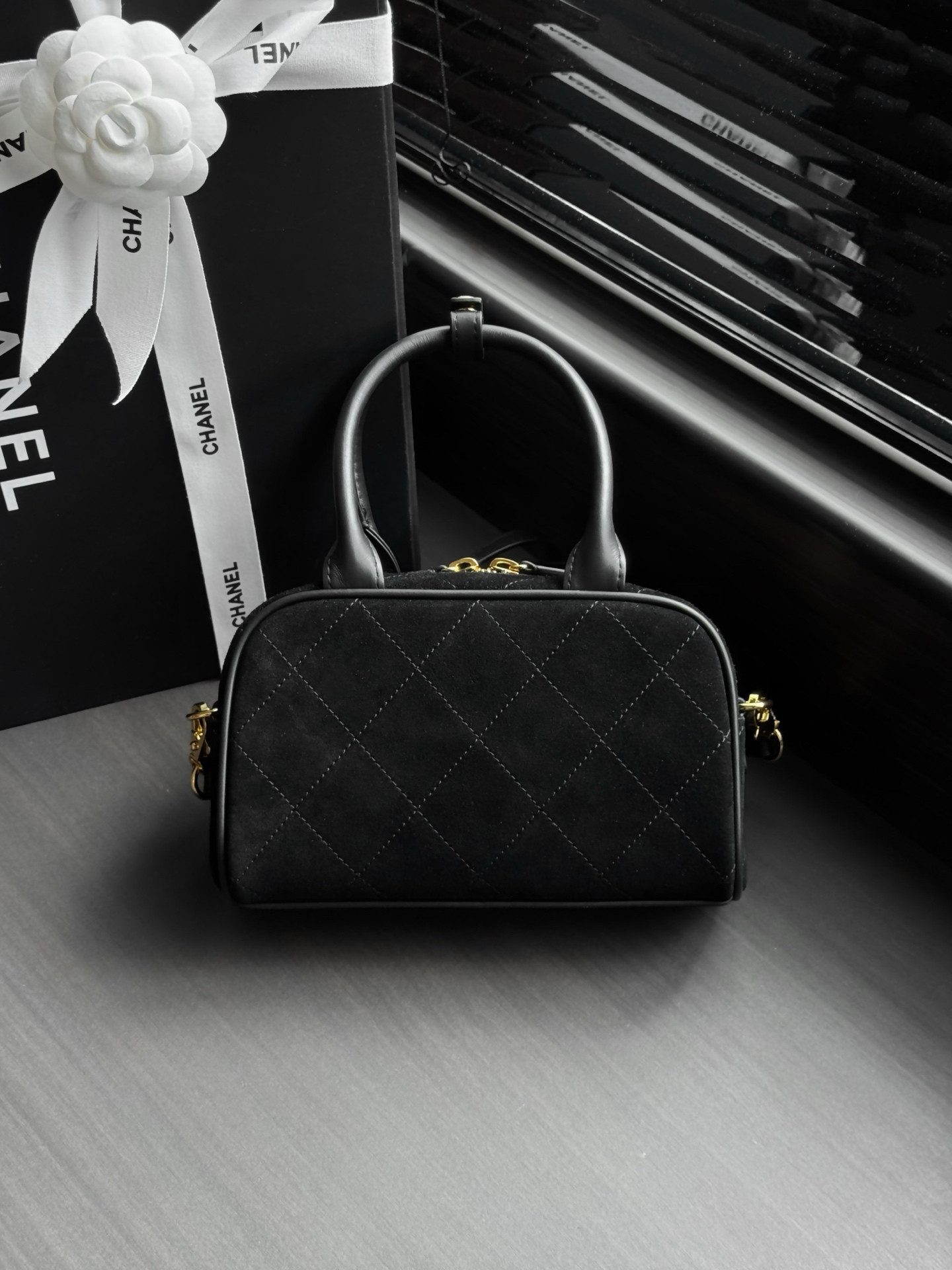 Ch*el bowling clutch ap5528 13x21x9cm