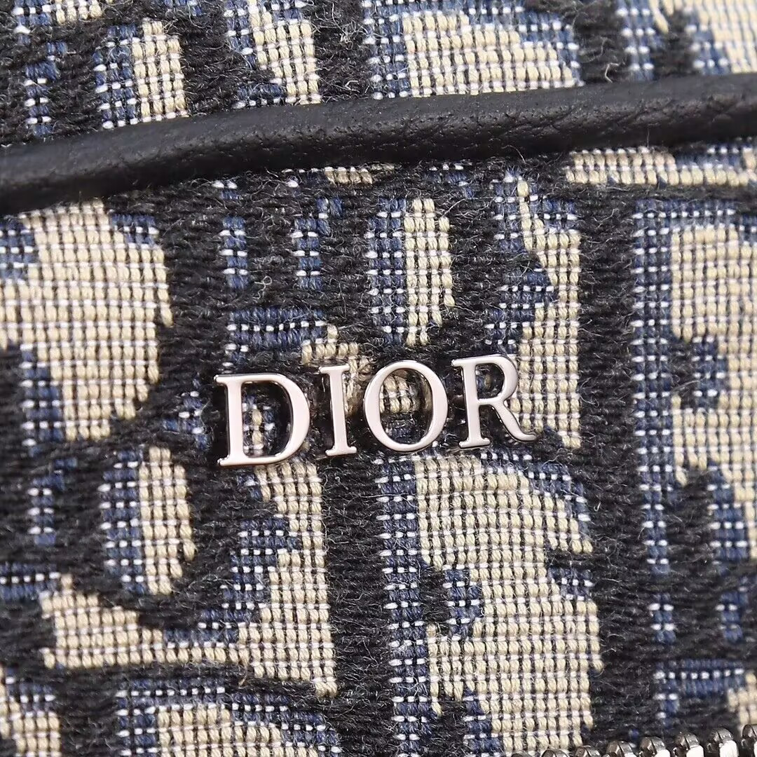 D*0r Saddle Triple Pouch Beige and Black D*0r Oblique Jacquard 18x25x5cm