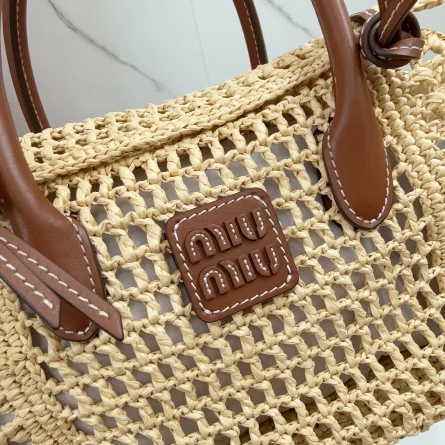 M1v M1v raffia handbag 14x25.5x9.5cm