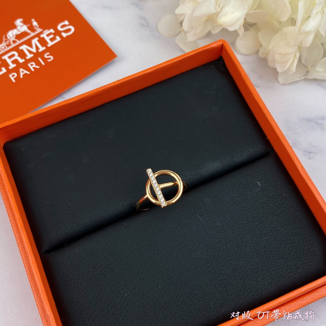 Hermès OT Half Diamond Ring