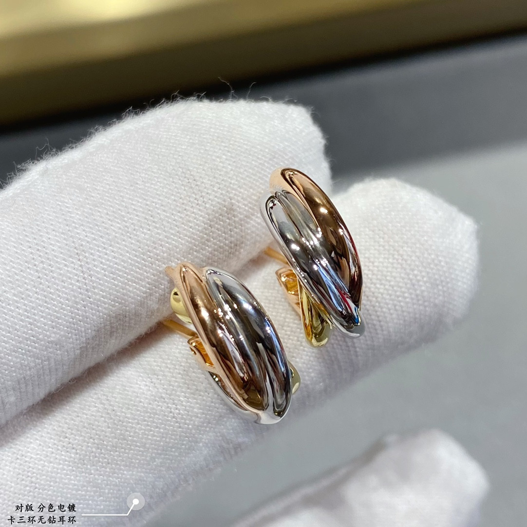 Ca*t*er Three-band diamond-free Earrings