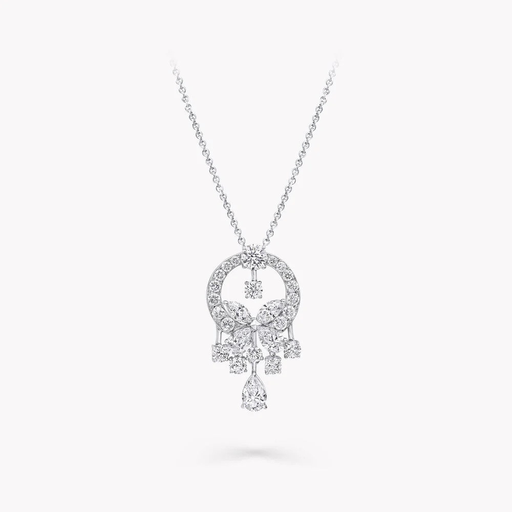 Gr*ff di*m*nd butterfly pendant necklace