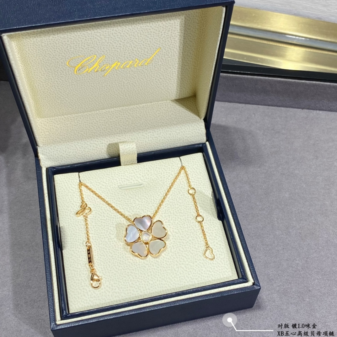 Chopard Five Hearts Mother-of-Pearl Necklace