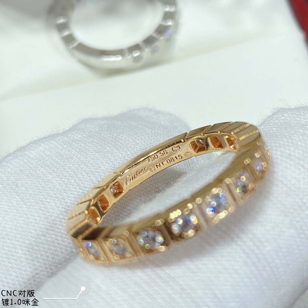 Ca*t*er Alternating diamond-set Ring