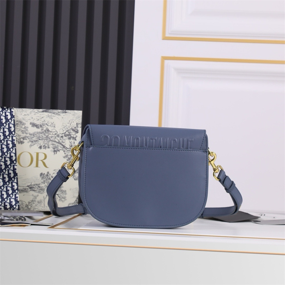 MEDIUM D*0r BOBBY BAG Navy Box Calfskin