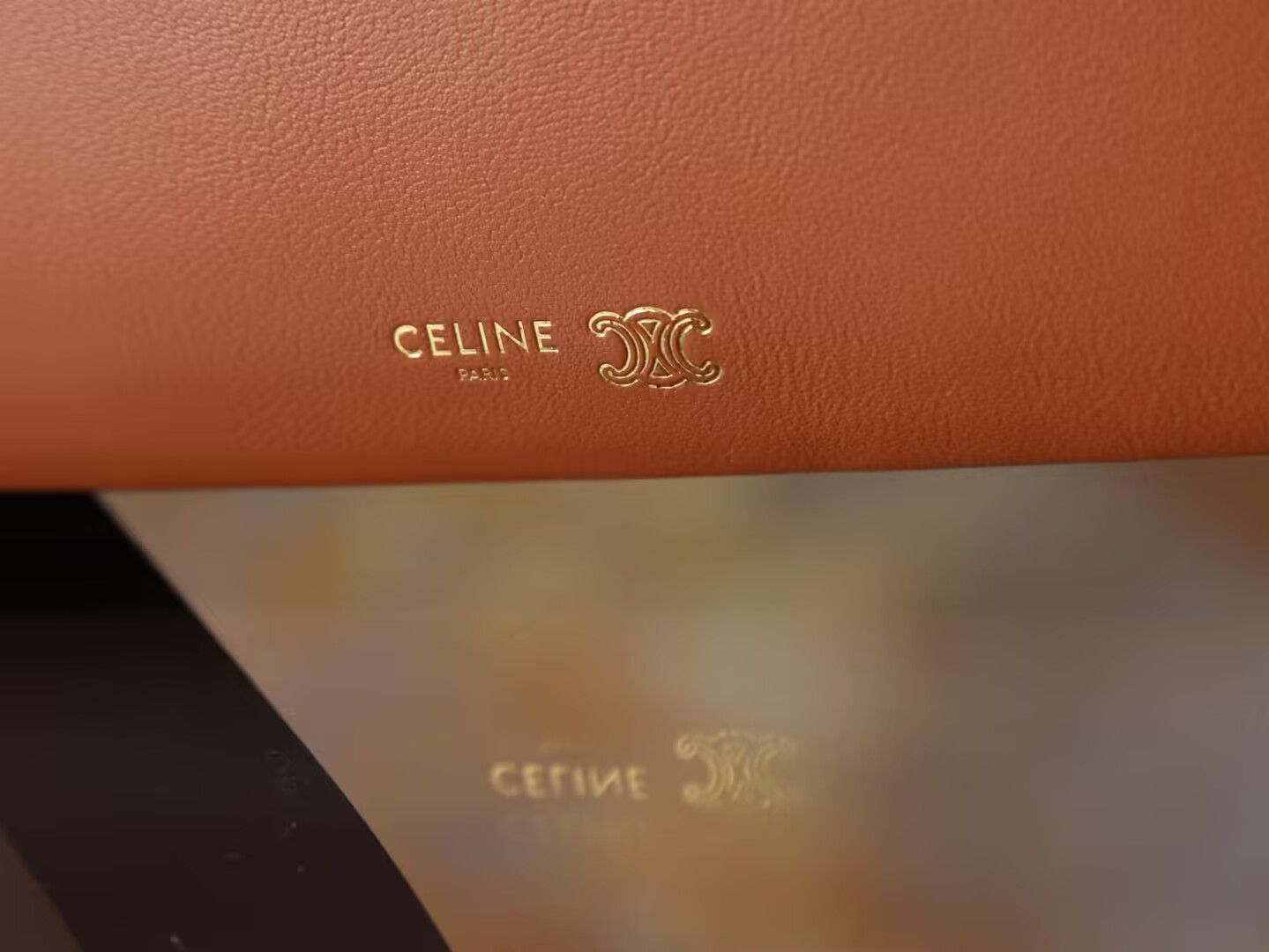 Ce**e trio flap in smooth lambskin 22.5x13x3.5cm
