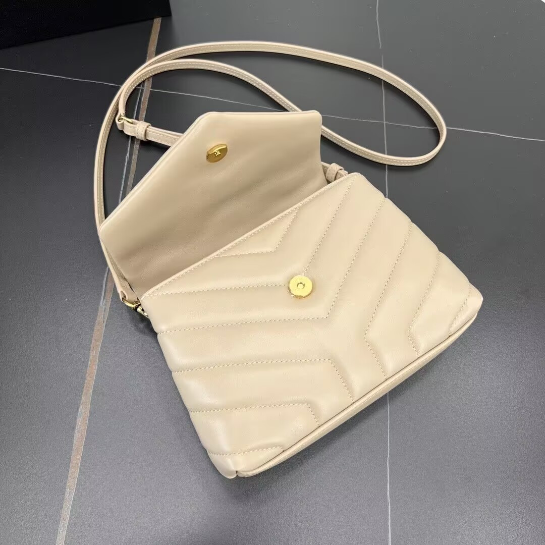 Y*L TOY LOULOU IN QUILTED LEATHER 7.9 X 5.5 X 3 INCHES