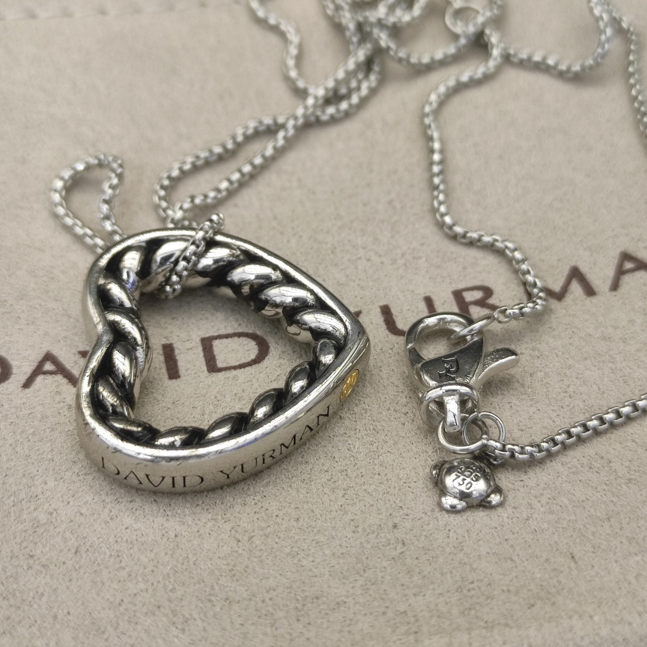 dau1d Yvrm*n heart necklace(chain length 45+5cm delay chain chain thickness 1.5mm)