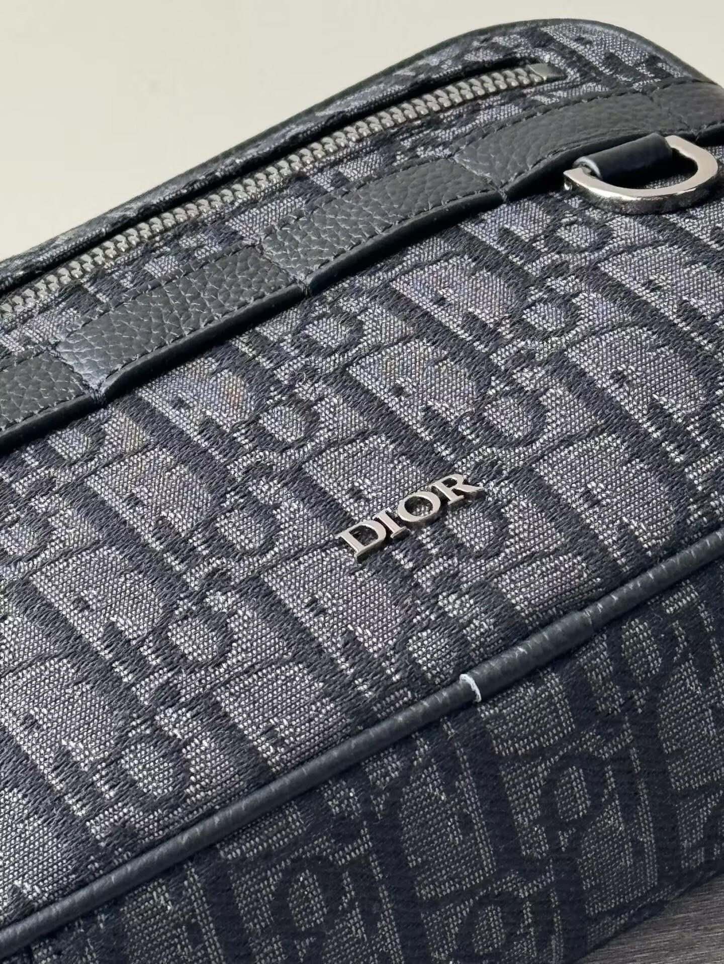 D*0r Safari Bag with Strap Black D*0r Oblique Jacquard 22x15x6cm