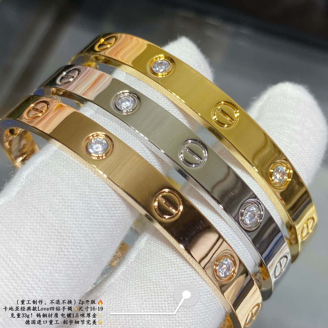 Ca*t*er Love four diamond Bracelet(No returns or exchanges accepted)