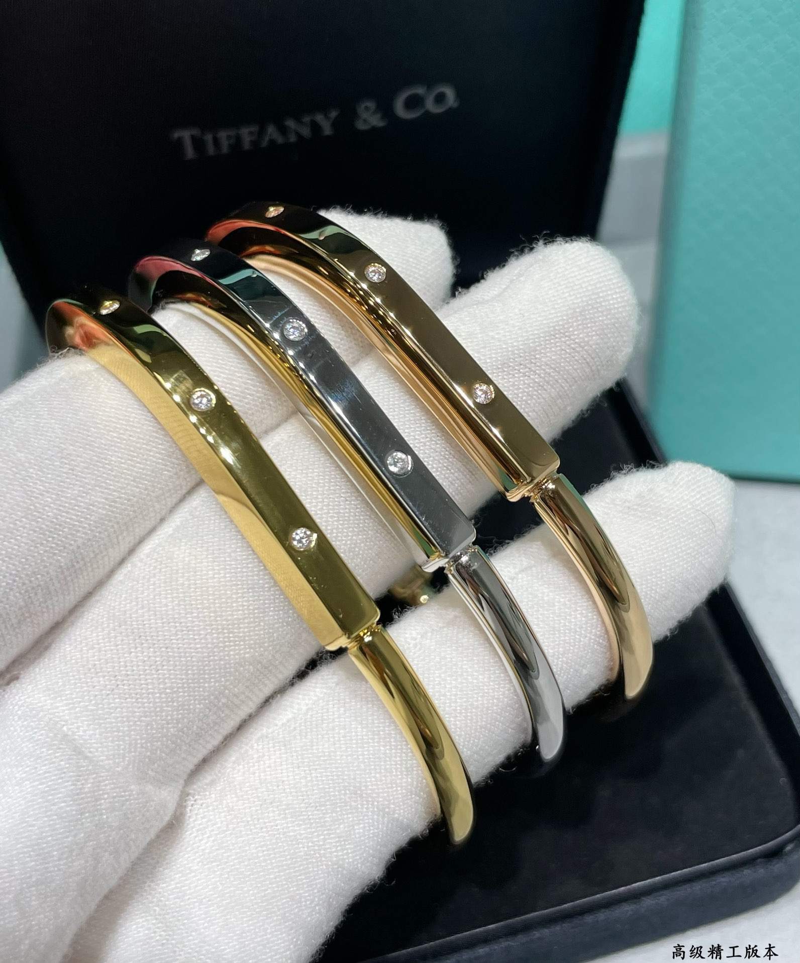 T*f*ny & Co. Lock Diamond Alternating Bracelet