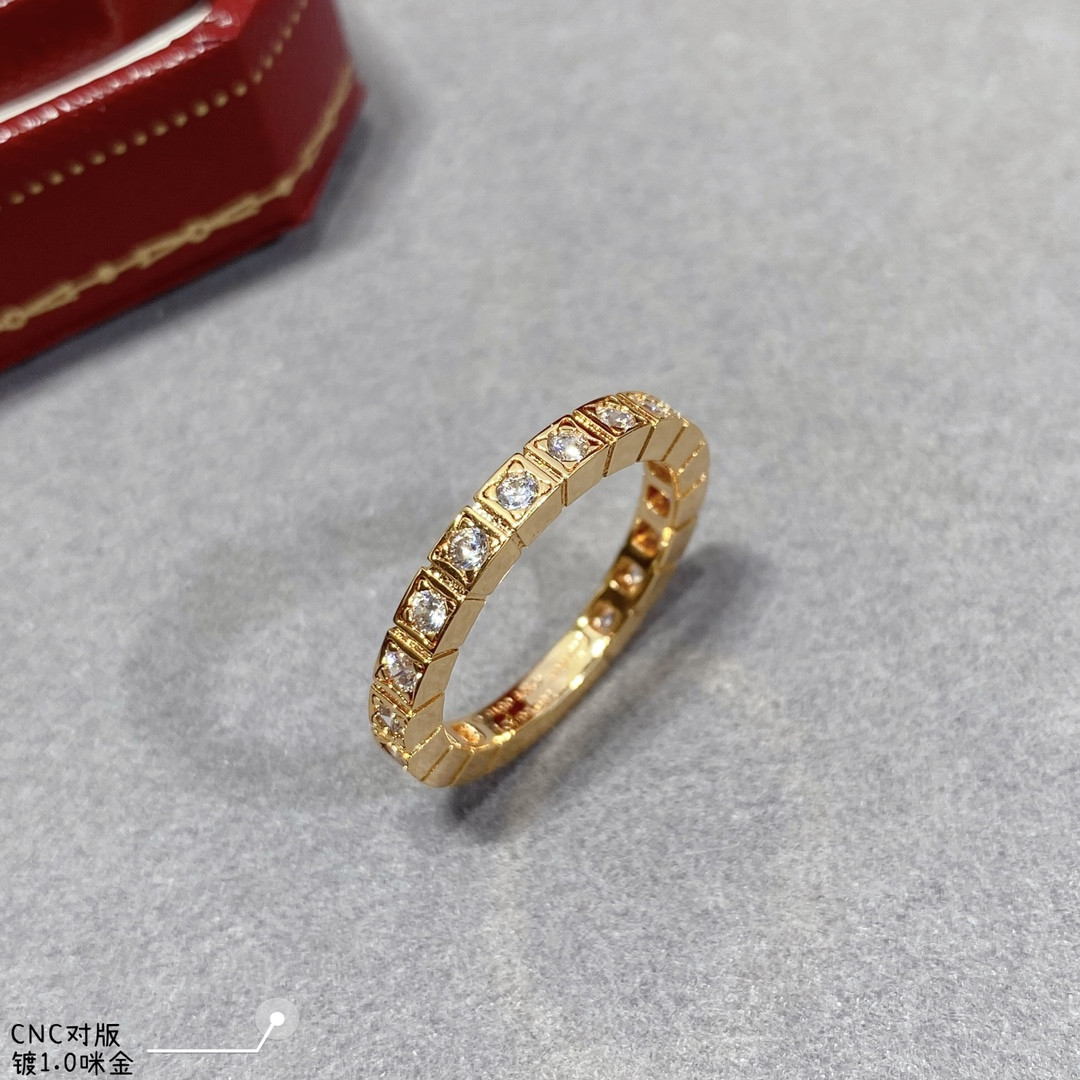 Ca*t*er Alternating diamond-set Ring