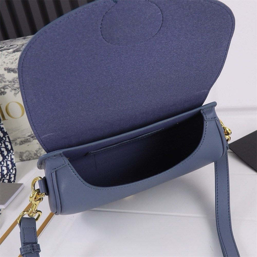 MEDIUM D*0r BOBBY BAG Navy Box Calfskin
