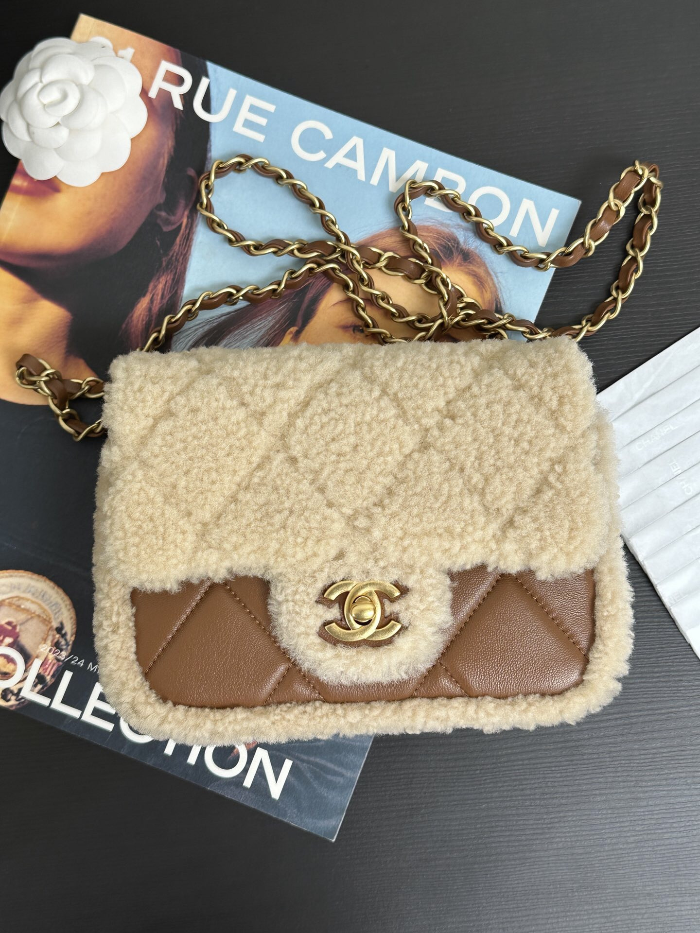 Ch*el Mini Flap Bag 12 x 18 x 6cm