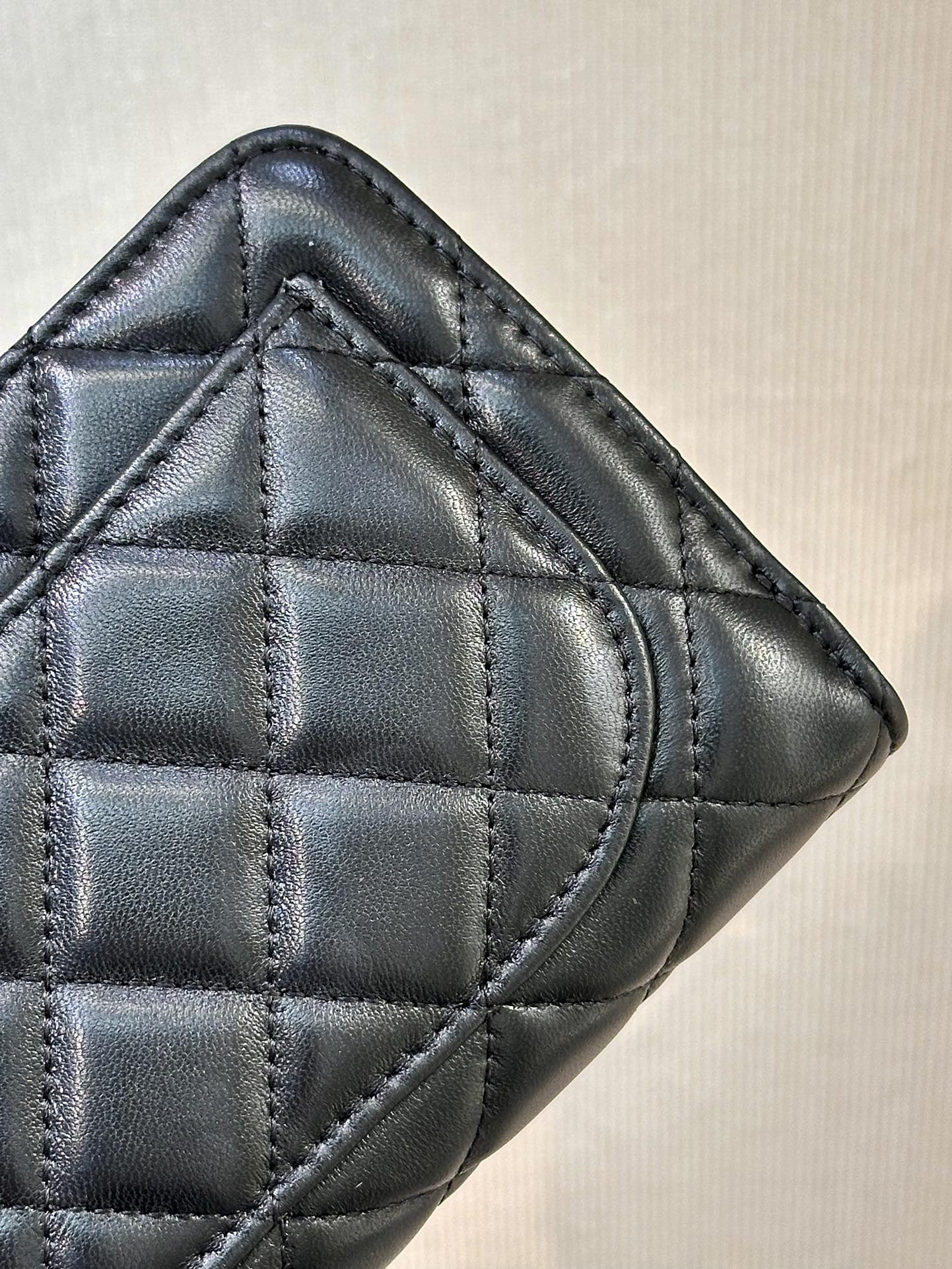 Ch*el matelasse wallet a48667 15.5x10x3cm