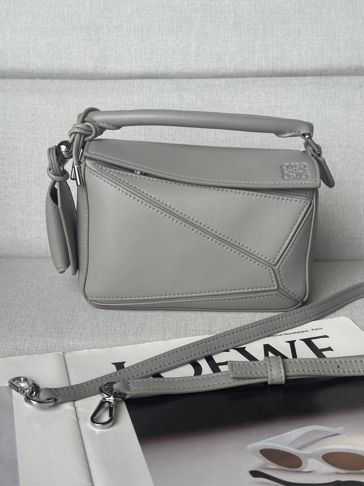 L0ew* Mini Featherlight Puzzle Bag Nappa Lambskin 18x12.5x8cm