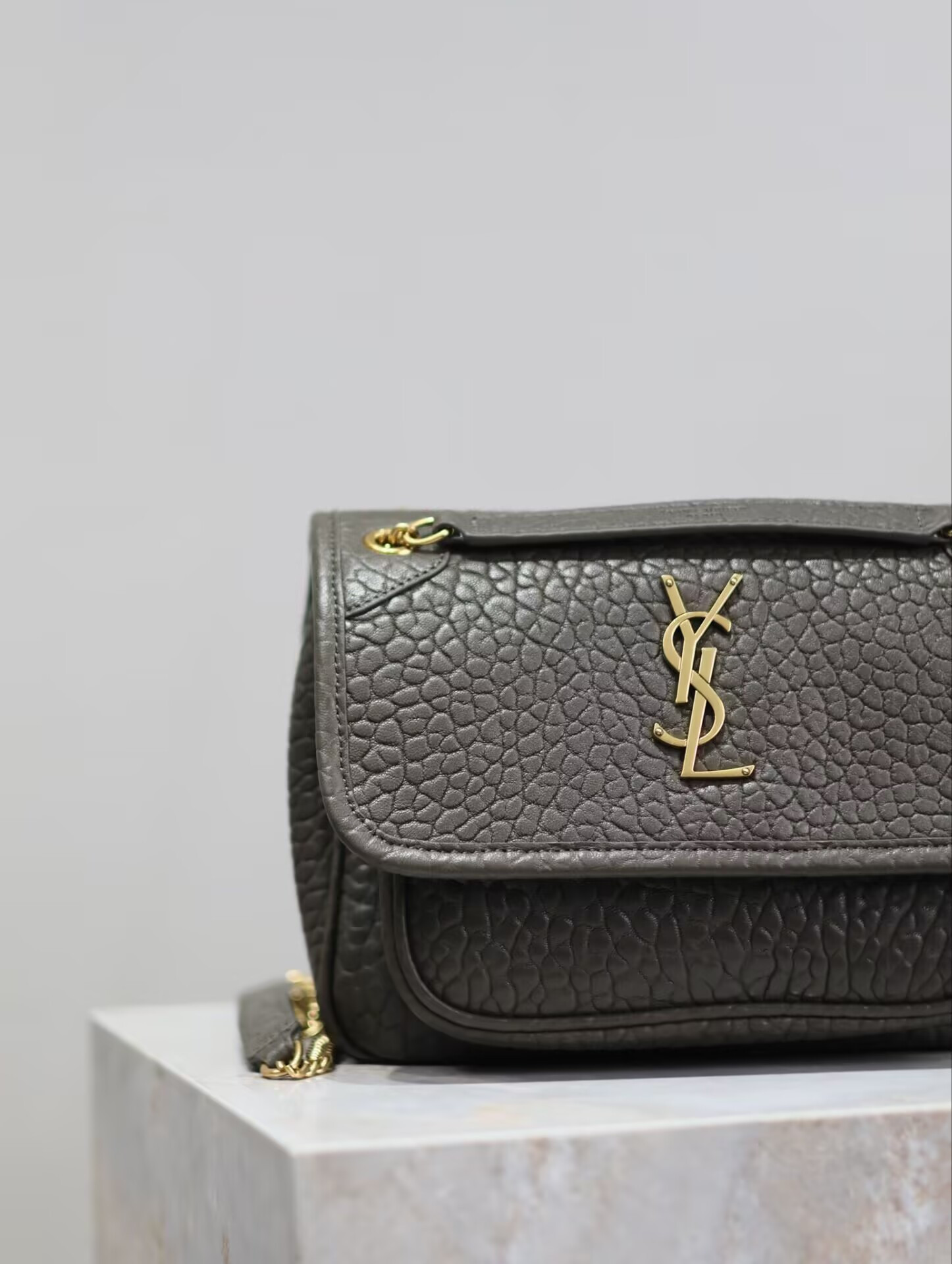 Y*L Niki Mini in grained lambskin 828736 12.5x18x5cm