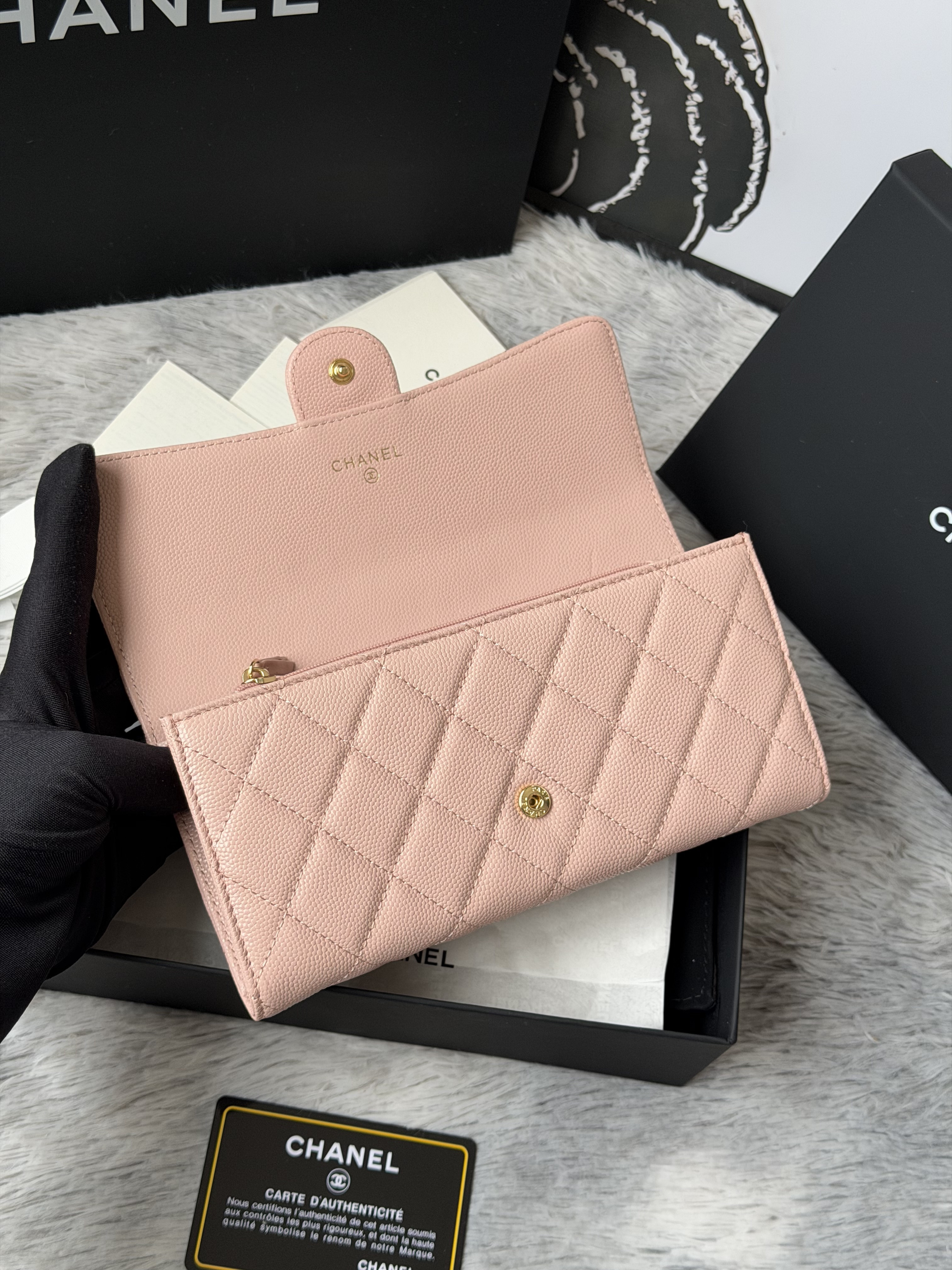 Ch*el wallet 80758 10x19x3cm