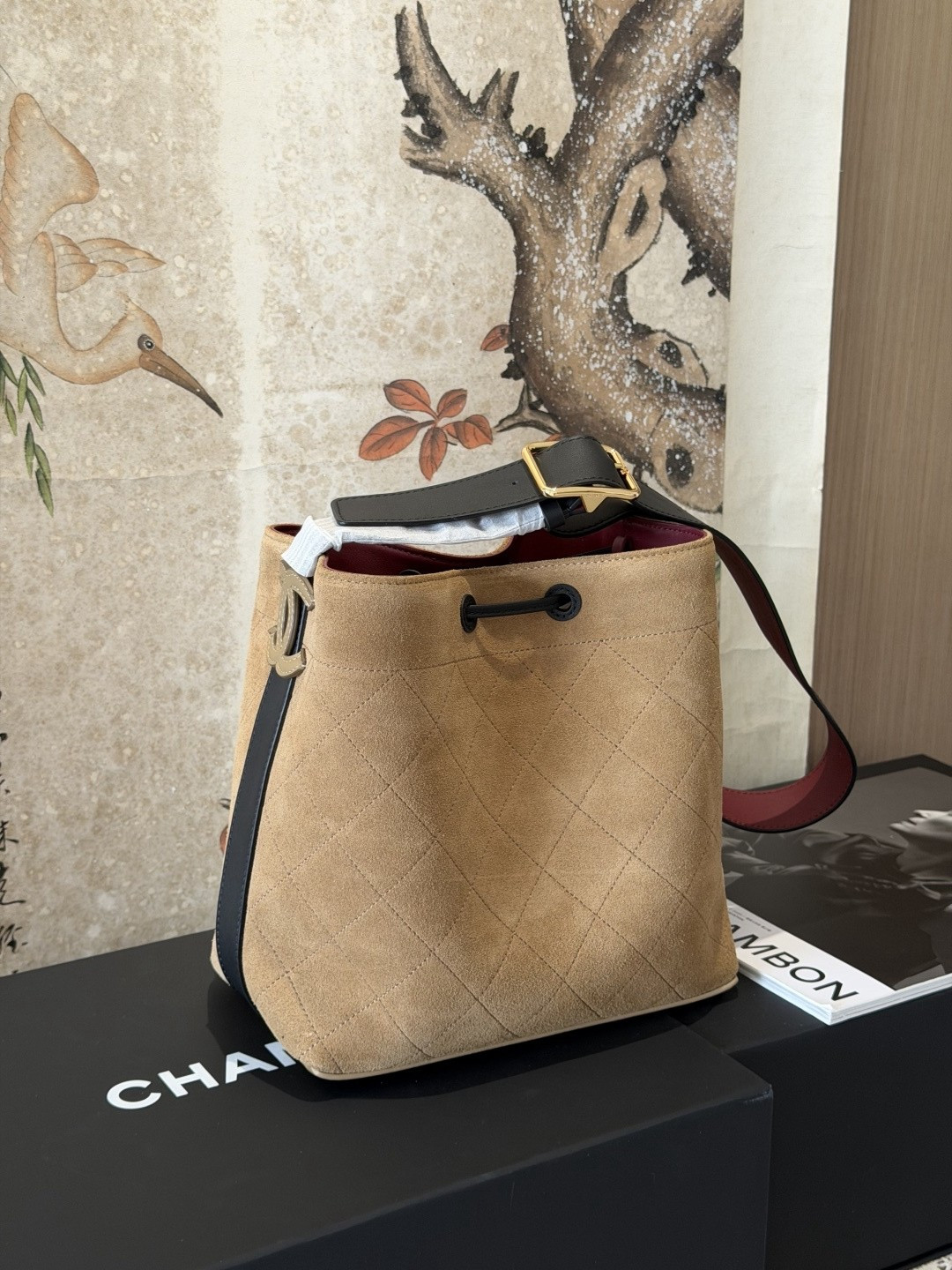 Ch*el bucket bag as6357 23x23x14.5cm