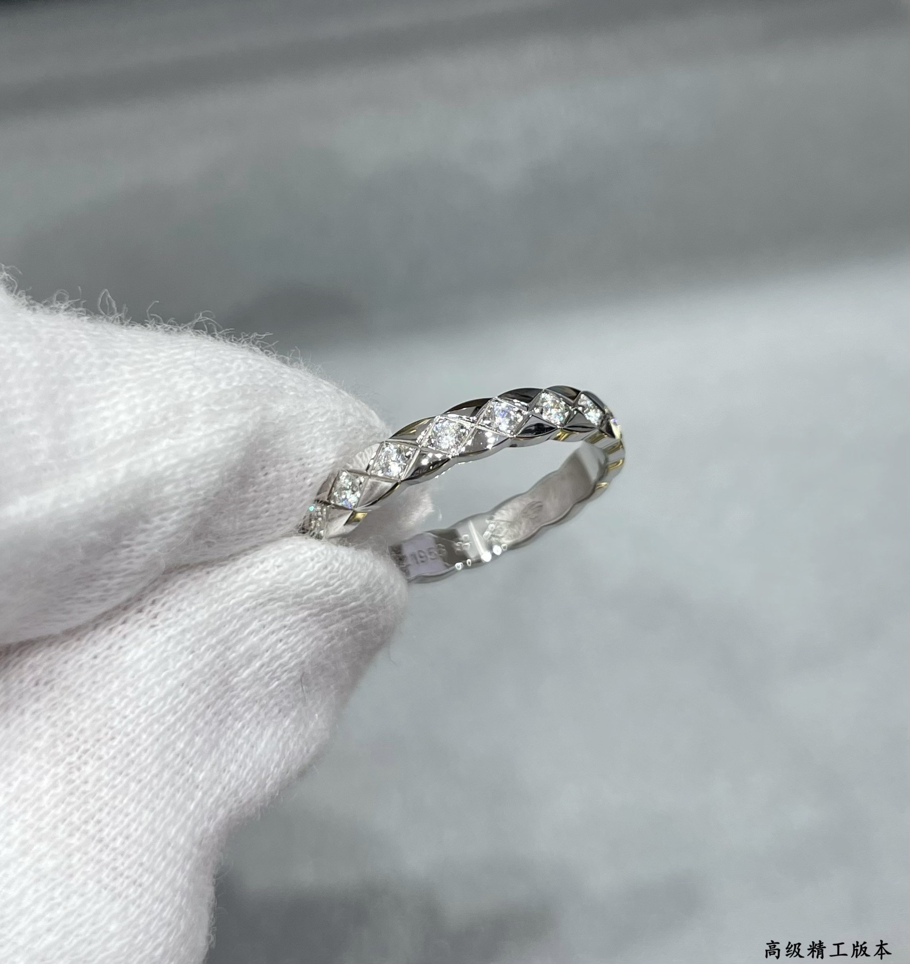 Ch*el Narrow diamond with diamond Ring
